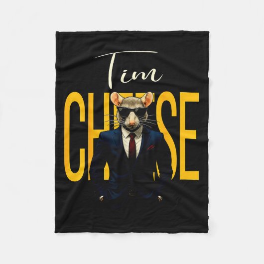 Tim Cheese - Funny Secret Agent Mouse Brainrot Kid Fleece Deken (Voorkant)