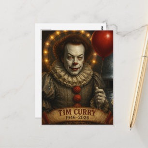 Tim Curry 1946-2026 Herdenkingsfanart Briefkaart