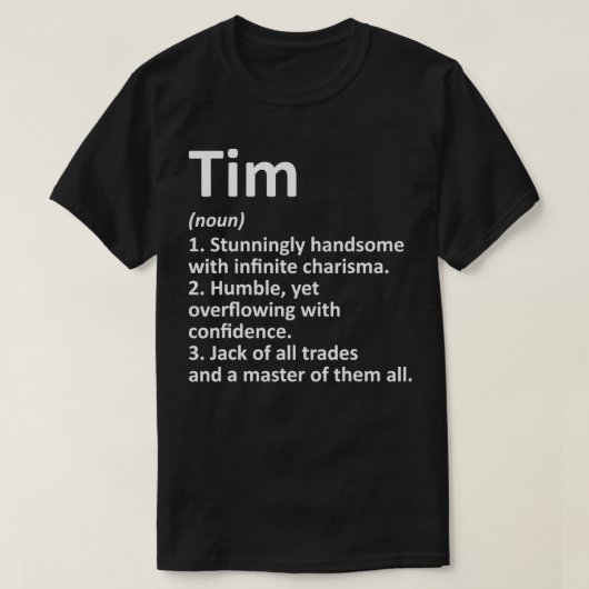 TIM Definition Personal Name Funny Birthday Gi T-shirt (Design voorkant)
