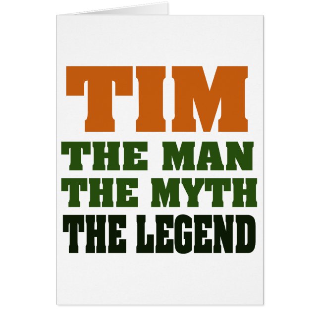 TIM - het Man, de Myth, de Legende (Voorkant)
