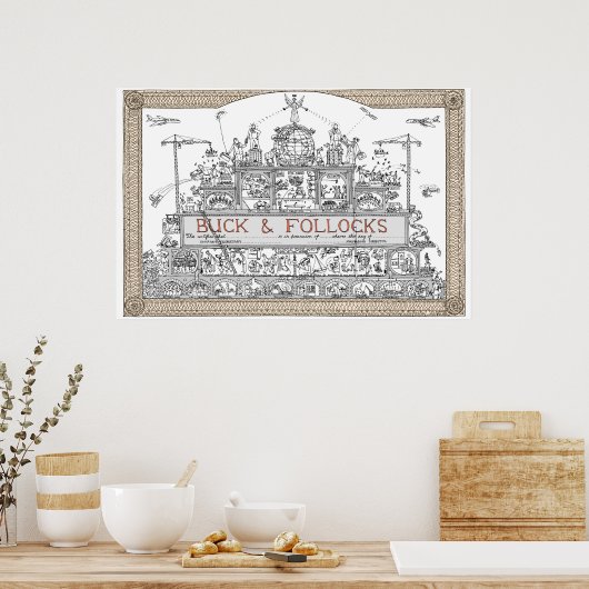 tim hunkin - aandelencertificaat poster (Keuken)