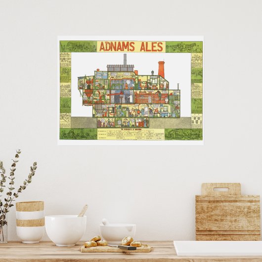 Tim Hunkin's Adnams Brewery poster (Keuken)