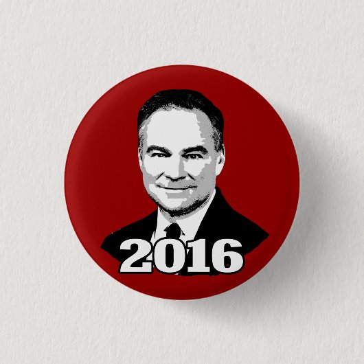 Tim Kaine 2016 Ronde Button 3,2 Cm (Voorkant)