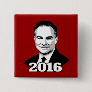 Tim Kaine 2016 Vierkante Button 5,1 Cm