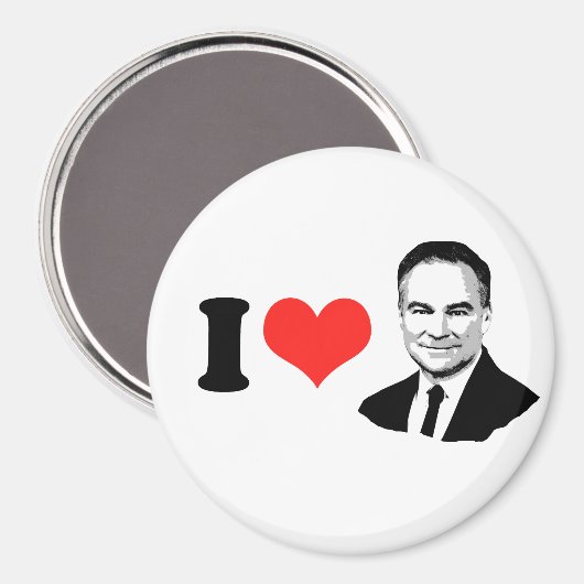 Tim Kaine - Bust - Magneet (Voorkant / Achterkant)