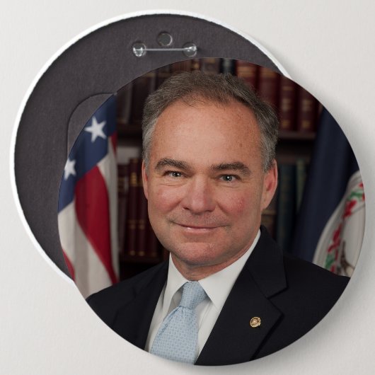 Tim Kaine HUGE Button/Pin Ronde Button 6,0 Cm (Voorkant /achterkant)