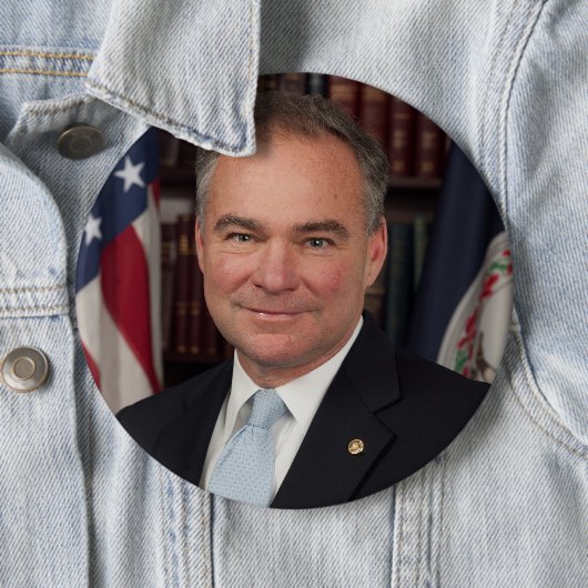 Tim Kaine HUGE Button/Pin Ronde Button 6,0 Cm (In situ)