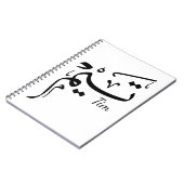 Tim name in Arabic calligraphy, تيم Notitieboek (Linkerzijde)