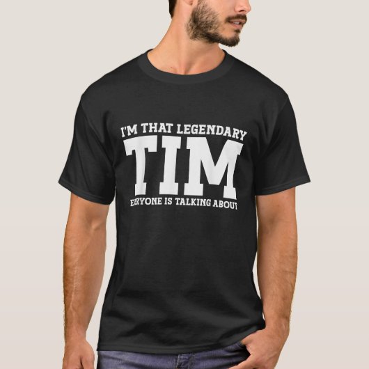 Tim Persoonlijke naam Voornaam Grappig Tim T-shirt (Voorkant)