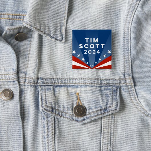 Tim Scott 2024 Vierkante Button 5,1 Cm (In situ)