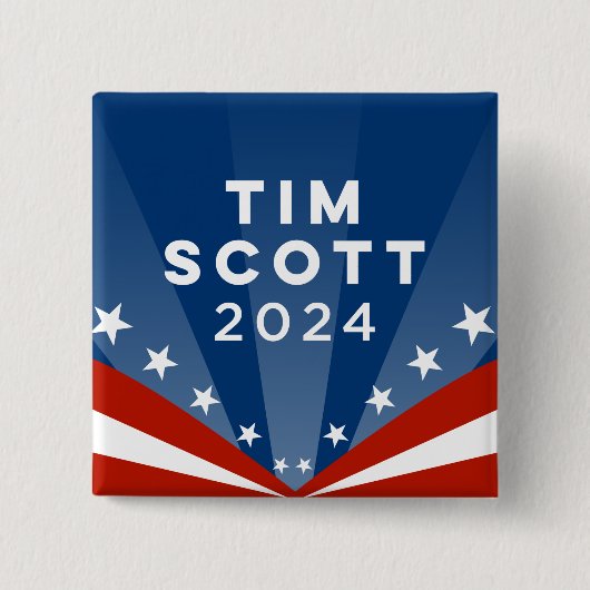 Tim Scott 2024 Vierkante Button 5,1 Cm (Voorkant)