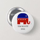 Tim Scott Republican Presidentiële Button 2024 (Voorkant /achterkant)