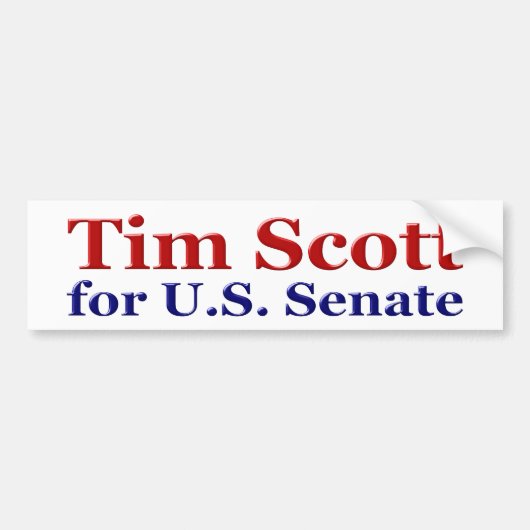 Tim Scott voor Senaat met rode blauwe tekst Bumpersticker (Voorkant)