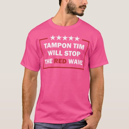 Tim Tampon stopt met de Red Wave Funny Vote Harri T-shirt (Voorkant)