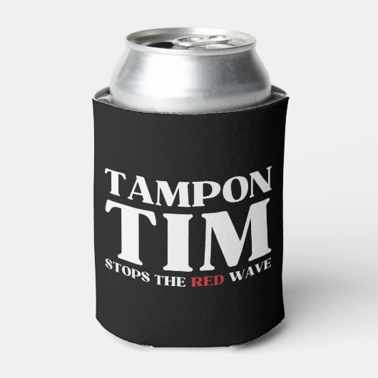 Tim Tampon stopt met Red Wave-Tim Walz 2024 Blikjeskoeler (Blikje Voorkant)
