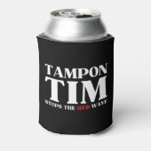 Tim Tampon stopt met Red Wave-Tim Walz 2024 Blikjeskoeler (Blikje Achterkant)