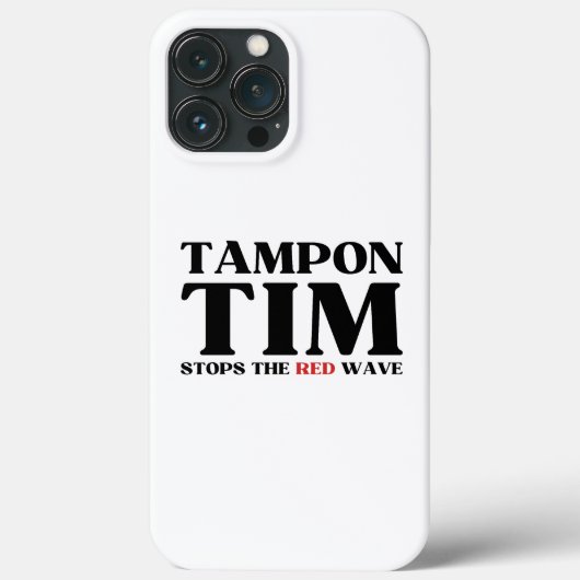 Tim Tampon stopt met Red Wave-Tim Walz 2024 Case-Mate iPhone Case (Achterkant)