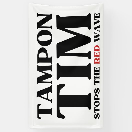 Tim Tampon stopt met Red Wave-Tim Walz 2024 Spandoek (Verticaal)