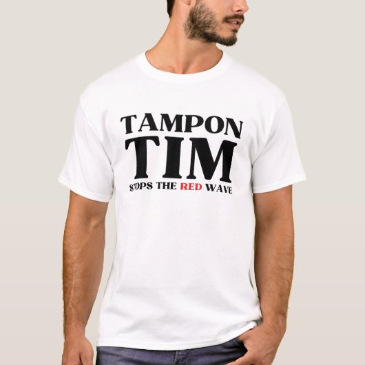 Tim Tampon stopt met Red Wave-Tim Walz 2024 T-shirt (Voorkant)