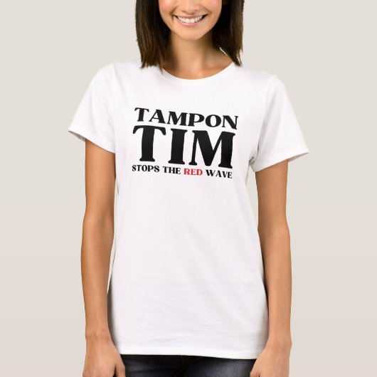Tim Tampon stopt met Red Wave-Tim Walz 2024 T-shirt (Voorkant)