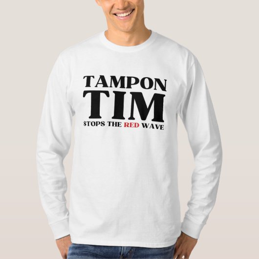 Tim Tampon stopt met Red Wave-Tim Walz 2024 T-shirt (Voorkant)