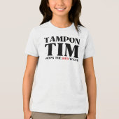 Tim Tampon stopt met Red Wave-Tim Walz 2024 Tri-Blend Shirt (Voorkant)
