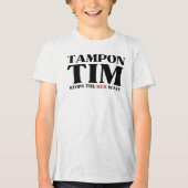 Tim Tampon stopt met Red Wave-Tim Walz 2024 Tri-Blend Shirt (Voorkant)