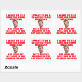 Tim verbergt zijn miljoenen op de Kaaimaneilanden Vierkante Sticker (Vel)