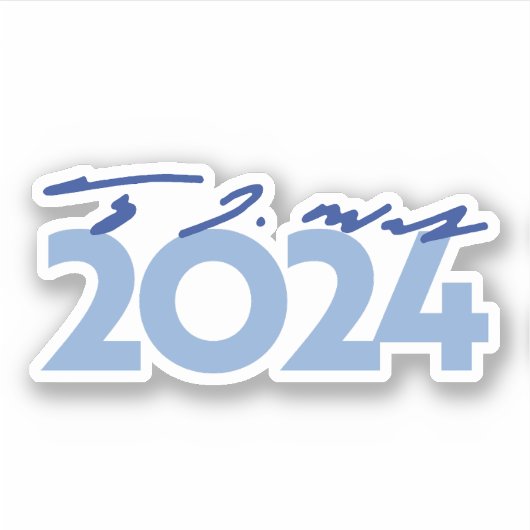 Tim Walz 2024 Handtekening Sticker (Voorkant)