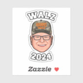 Tim Walz 2024 Sticker (Vel)