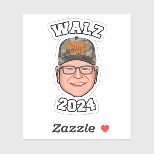 Tim Walz 2024 Sticker (Vel)