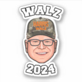 Tim Walz 2024 Sticker (Voorkant)