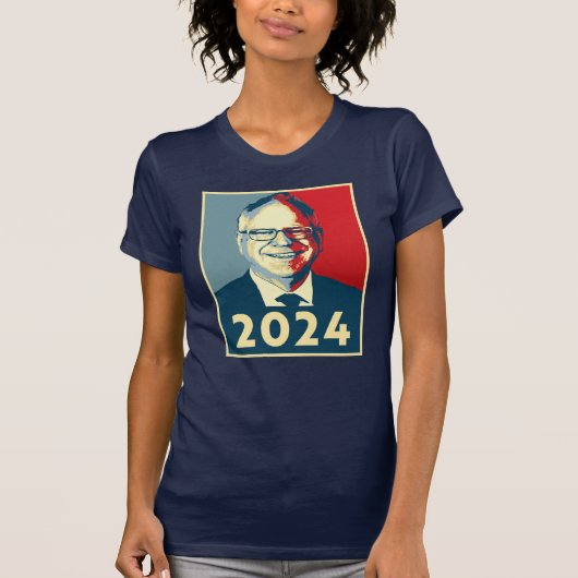 Tim Walz 2024 T-shirt (Voorkant)