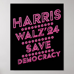 Tim-walz-2024 Verkiezing Mannen Vrouwen Harris Wal Poster