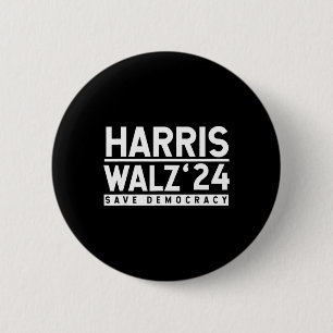 Tim-walz-2024 Verkiezingen Mannen Vrouwen Kinder W Ronde Button 5,7 Cm