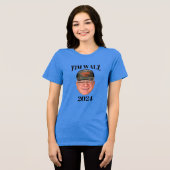 Tim Walz Camo Pet Tri-Blend Shirt (Voorkant volledig)