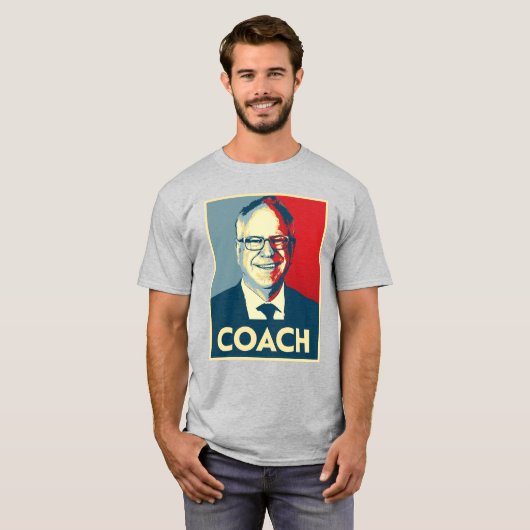Tim Walz COACH T-shirt (Voorkant volledig)
