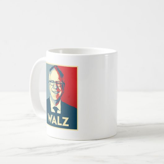 Tim Walz Fan Club Koffiemok (Voorkant links)