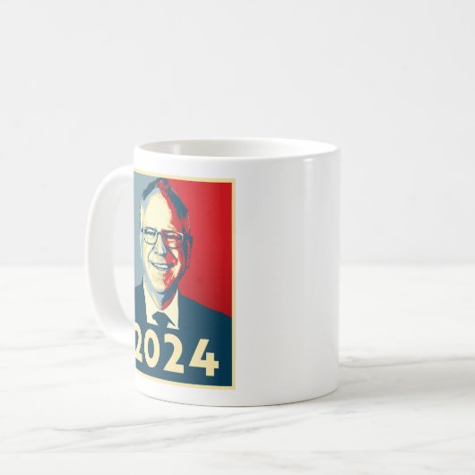 Tim Walz Fan Club Koffiemok (Voorkant links)