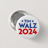 Tim Walz Fan Club Ronde Button 3,2 Cm (Voorkant /achterkant)