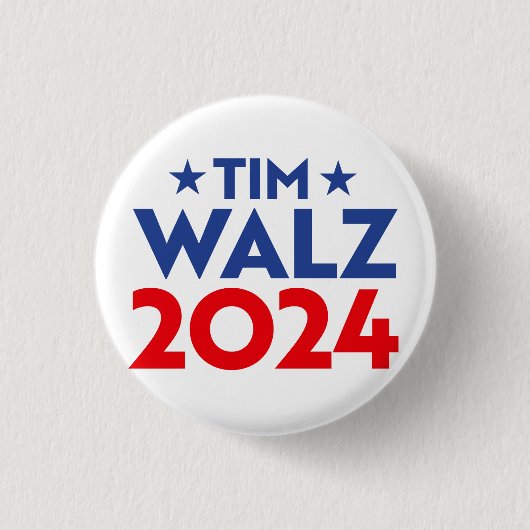 Tim Walz Fan Club Ronde Button 3,2 Cm (Voorkant)