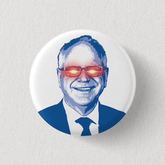 Tim Walz Fan Club Ronde Button 3,2 Cm (Voorkant)