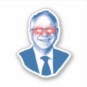 Tim Walz Fan Club Sticker (Voorkant)