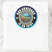 Tim Walz is een idioot Ronde Sticker (Tas)