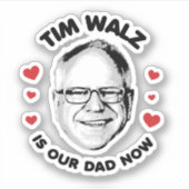 Tim Walz is nu onze vader Sticker (Voorkant)