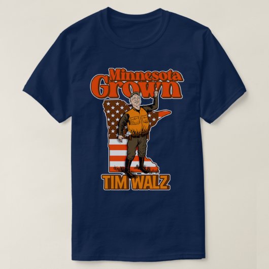 Tim Walz Minnesota gegroeid T-shirt (Design voorkant)
