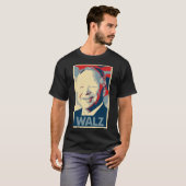 Tim Walz Poster Political Parody T-shirt (Voorkant volledig)
