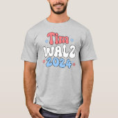 Tim Walz Retro Hippie Style T-shirt (Voorkant)