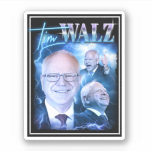 Tim Walz Retro jaren '90 Sticker
