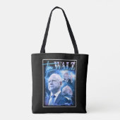 Tim Walz Retro jaren 90 stijl Tote Bag (Achterkant)